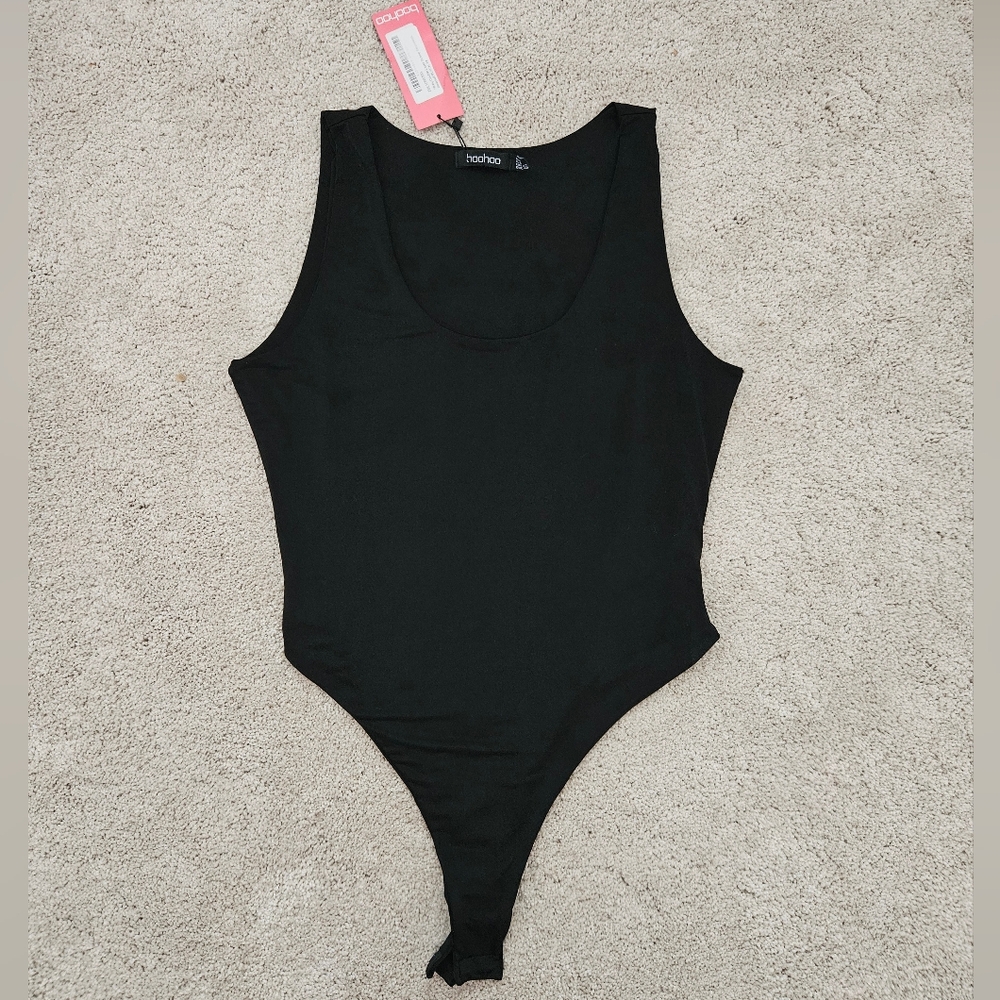 Slunky Double Layer Scoop Sleevless Bodysuit Sz 10